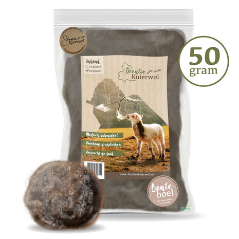 Drentse Kuierwol 50 gram - Bonte boel